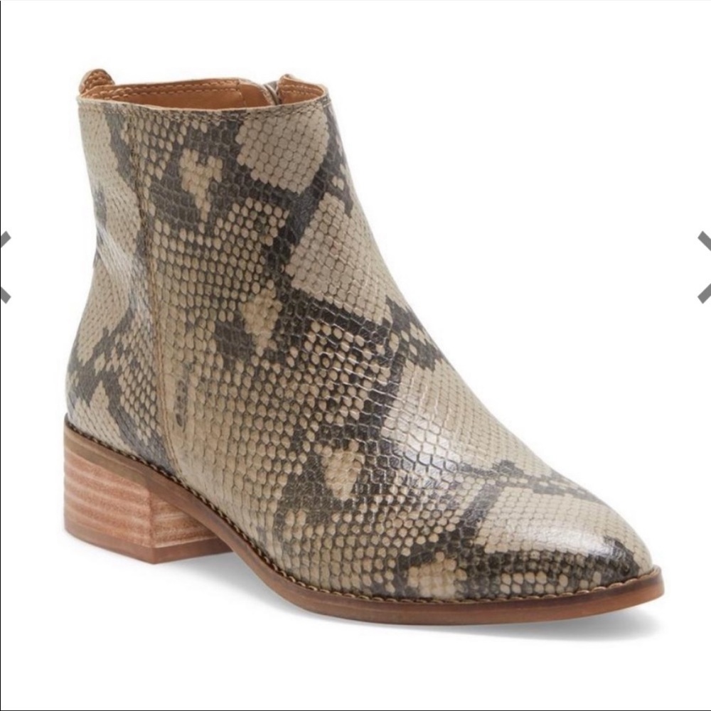 Lucky brand lk letricia python booties